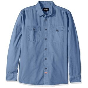 Brixton Olson Men's XXL Blue Long Sleeve Button Up Shirt Cotton Twill Workwear